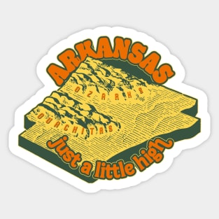 Arkansas - Just a Little High Sticker